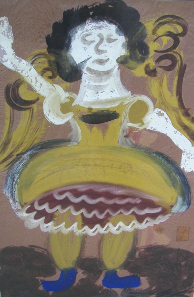 Jesus Chucho Reyes Girl Painting
